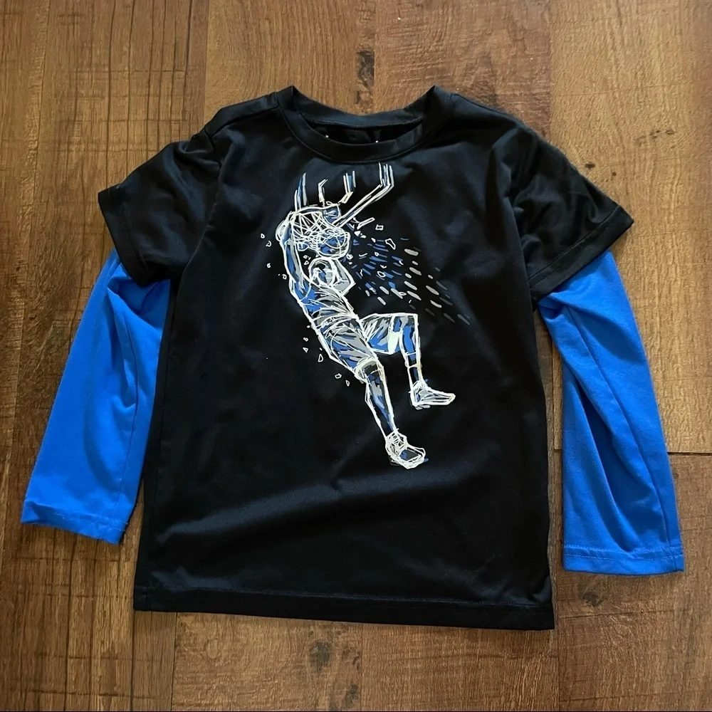 Boys under armour separates LS shirt & shorts sz 5 youth